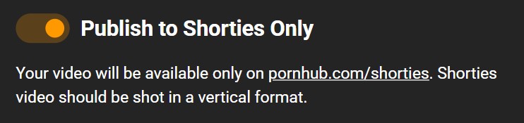 Publish to Shorties Only toggle on.jpg